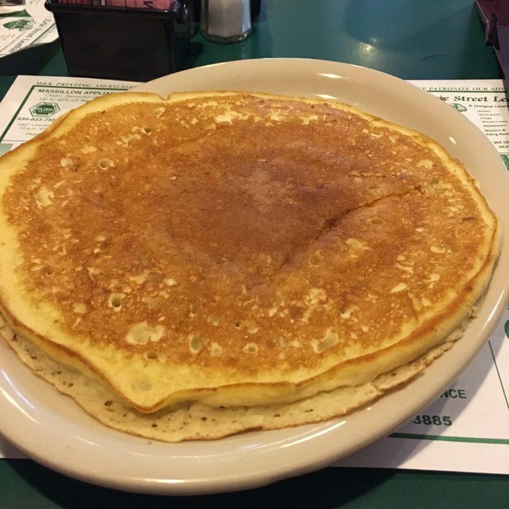 Delicious, huge pancake! Delicious, huge pancake!