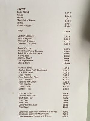 Menu photo 2 Restaurante Leziria Casa de petiscos Lisbon, 11 Menu photo 2 Restaurante Leziria Casa de petiscos Lisbon, 11