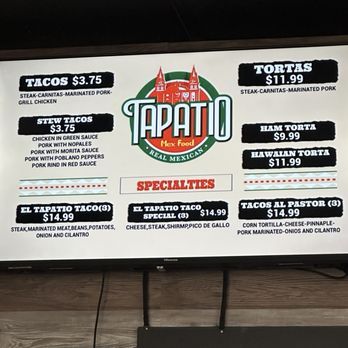 Tapatio Mex Food - Menu - Mexican Near Me - Indianapolis, Indiana Tapatio Mex Food - Menu - Mexican Near Me - Indianapolis, Indiana