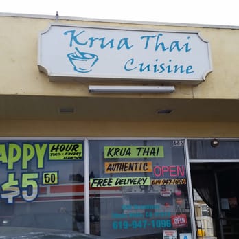 Krua Thai - Krua Thai Business Sign - Thai Near Me - Chula Vista, California