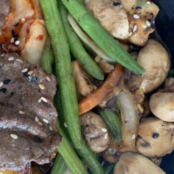 Koryo - Potato, the beef and Kimchi and I took the musrhoom saute with green beans - Korean Near Me - Laval, Quebec