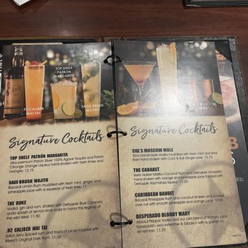 Cool Hand Luke's - Cocktail menu as of 11/17/2021 - Steakhouses Near Me - Clovis, California