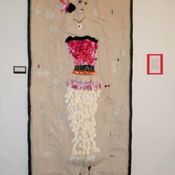Donna Castellanos Art & Design - "Kera"  made from recycled Kerastase shampoo and conditioner bottles and sewing- full view