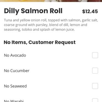Yo Sushi - Management, please have chefs read ingredients on the info page. Sadly they always leave out lemon when I order this. Always. - Sushi Bars Near Me - Vallejo, California Yo Sushi - Management, please have chefs read ingredients on the info page. Sadly they always leave out lemon when I order this. Always. - Sushi Bars Near Me - Vallejo, California