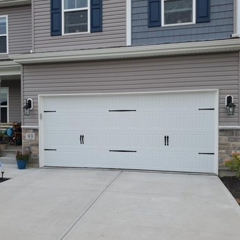 Butler Garage Door - Pro Door 16x7 Legacy Carriage House in White with 2 black steel carriage house kits - Garage Door Services Near Me - Lebanon, Ohio Butler Garage Door - Pro Door 16x7 Legacy Carriage House in White with 2 black steel carriage house kits - Garage Door Services Near Me - Lebanon, Ohio