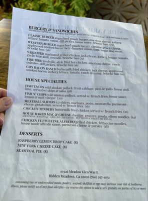 Menu photo 8 Side Yard Public House Escondido, CA Menu photo 8 Side Yard Public House Escondido, CA