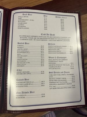 Menu photo 1 Black Watch Pub Upland, CA