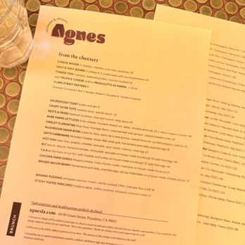 Agnes Restaurant & Cheesery - Menu - Cheese Shops Near Me - Pasadena, California Agnes Restaurant & Cheesery - Menu - Cheese Shops Near Me - Pasadena, California