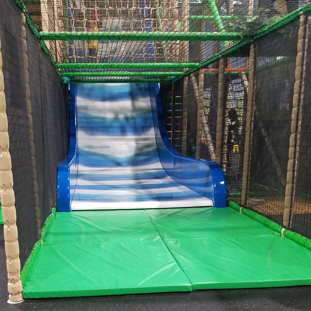 Lava Island - Beware of THIS slide, observed small kids roll off balance and bang themselves causing them to cry. Better for bigger kids older than 10 yrs - Trampoline Parks Near Me - Aurora, Colorado Lava Island - Beware of THIS slide, observed small kids roll off balance and bang themselves causing them to cry. Better for bigger kids older than 10 yrs - Trampoline Parks Near Me - Aurora, Colorado