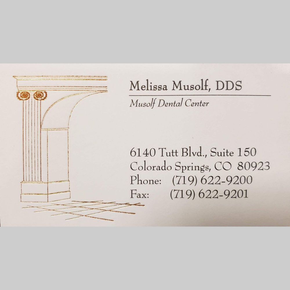 MUSOLF MELISSA, DDS Updated July 2024 6140 Tutt Blvd, Colorado