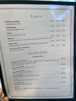 Menu photo 4 The Hideaway Cafe and Espresso Neah Bay, WA