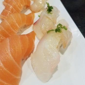 Show Sushi - Salmon and Halibut(?) - Sushi Bars Near Me - San Dimas, California