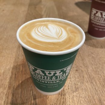 Paul's Coffee & Tea - Latte with pretty latte art - Coffee & Tea Near Me - Louisville, Colorado Paul's Coffee & Tea - Latte with pretty latte art - Coffee & Tea Near Me - Louisville, Colorado