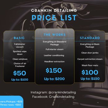 Crankin - Pricing - Auto Detailing Near Me Crankin - Pricing - Auto Detailing Near Me