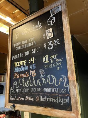 Menu photo 3 The Friendly San Diego, CA