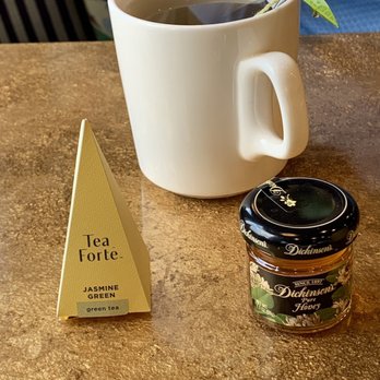 Chit Chat Diner - Green tea with bottle of honey. - Diners Near Me - West Orange, New Jersey