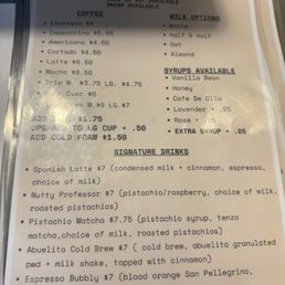 Drink Menu Drink Menu