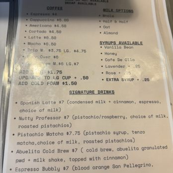 Cafe Calle - Drink Menu - Coffee & Tea Near Me - Los Angeles, California Cafe Calle - Drink Menu - Coffee & Tea Near Me - Los Angeles, California