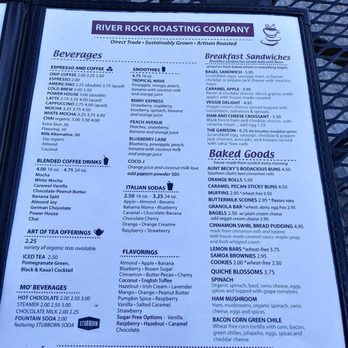 River Rock Roasting Co - Menu as of 9/29/18 - Coffee & Tea Near Me - La Verkin, Utah River Rock Roasting Co - Menu as of 9/29/18 - Coffee & Tea Near Me - La Verkin, Utah