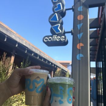 PLAY Coffee - Volcano Latte (left) Strawberry Matcha (right) - Coffee & Tea Near Me - Fullerton, California PLAY Coffee - Volcano Latte (left) Strawberry Matcha (right) - Coffee & Tea Near Me - Fullerton, California