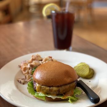 Provisions Local Kitchen - Cheeseburger and potato salad. - American Near Me - Driggs, Idaho Provisions Local Kitchen - Cheeseburger and potato salad. - American Near Me - Driggs, Idaho