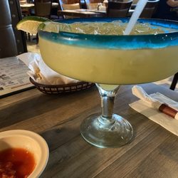 Mi Pueblo - Large margarita! The food is great too! Love this place, been many times and NEVER disappointed!