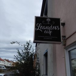 Leandros Cafe - Easy to spot when walking or driving around.
