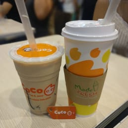 A cold milk tea with grass jelly. And a large hot one. VIP at 100 points! A cold milk tea with grass jelly. And a large hot one. VIP at 100 points!