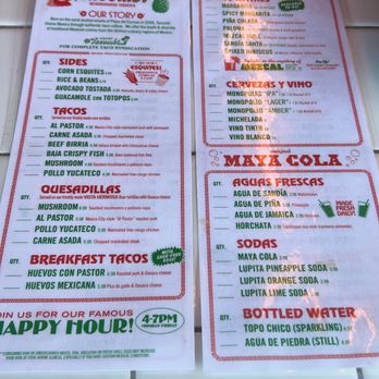Tacombi - Menu - Mexican Near Me - Westport, Connecticut Tacombi - Menu - Mexican Near Me - Westport, Connecticut