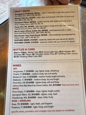 Menu photo 2 Johnny Mo's Pizzeria Edmonds, WA