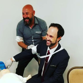CPR First Aid Training - Class clowns. Love my students.

CPR AED first aid training for the Hilton Hotel staff - First Aid Classes Near Me