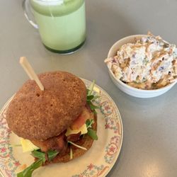Yeobo - Wakey Wakey sandwich, matcha, potato salad