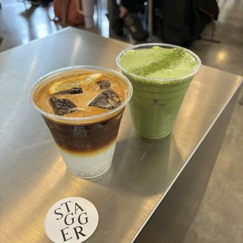 Stagger Coffee - Double matcha and espresso tonic - Coffee & Tea Near Me - Los Angeles, California Stagger Coffee - Double matcha and espresso tonic - Coffee & Tea Near Me - Los Angeles, California