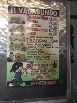 Menu photo 3 Tacos El Vagabundo Sunnyside, NY Menu photo 3 Tacos El Vagabundo Sunnyside, NY