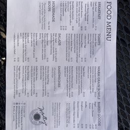 a receipt for food items