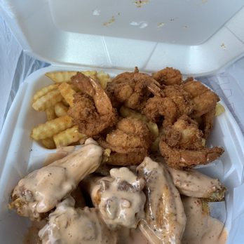 Tunis Seafood & Wings - #1 1. Wings and Shrimp, Fries - Seafood Near Me - Jacksonville, Florida