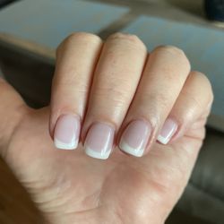 Boat Club Nails Spa - Beautifully dipped, French nail, trimmed short the way I love it