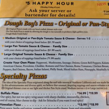 Dough Boy's Pizza - Menu top - Pizza Near Me - Virginia Beach, Virginia