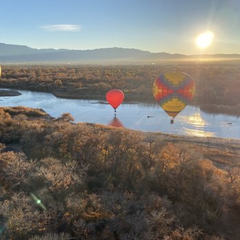 Rainbow Ryders - Views from the top. Got to do a touch and go on the River! - Hot Air Balloons Near Me - Albuquerque, New Mexico