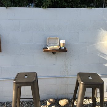 Rooted Coffee - Outside eating area at 830 on a Wednesday morning. Get here early on the weekends!  This place fills up. - Coffee & Tea Near Me - Pleasant Hill, California