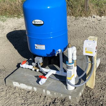 Southland Well Drilling - 130ft -3" Potable, 3/4hp Submersible, 56gal tank, Brass assembly, 3x3 Hurricane pad. Clean setup! - Well Drilling Near Me Southland Well Drilling - 130ft -3" Potable, 3/4hp Submersible, 56gal tank, Brass assembly, 3x3 Hurricane pad. Clean setup! - Well Drilling Near Me