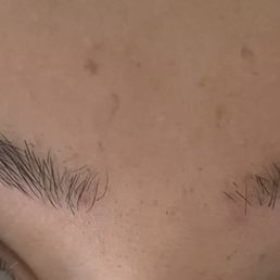 Left a hole in my eyebrow Left a hole in my eyebrow