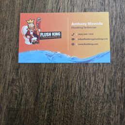 Anthony's business card