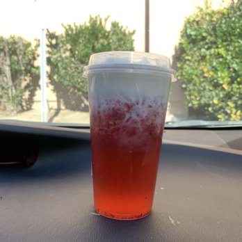 Sunmerry Bakery - Strawberry Black Tea with Salted Cheese - Bakeries Near Me - Irvine, California