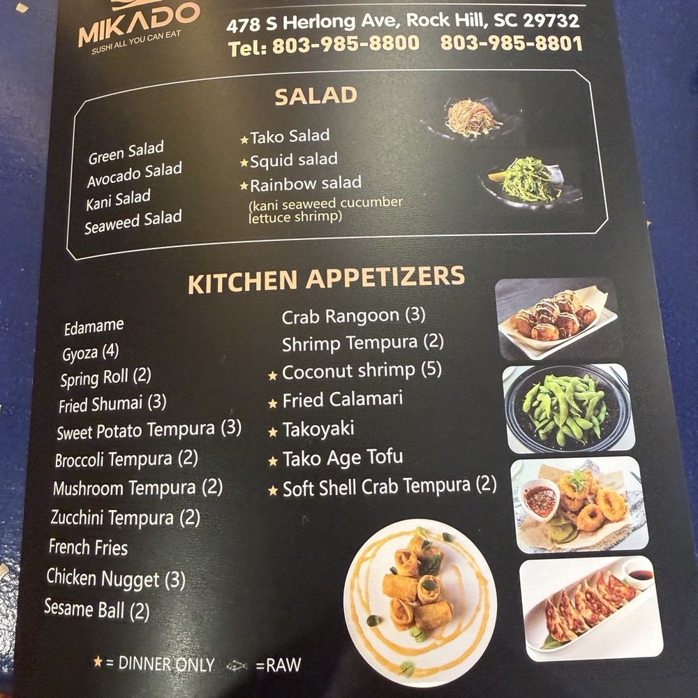 Mikado Sushi - Menu - Sushi Bars Near Me - Rock Hill, South Carolina Mikado Sushi - Menu - Sushi Bars Near Me - Rock Hill, South Carolina