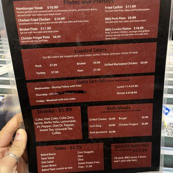 50 Taters - Menu - Barbeque Near Me - Rainsville, Alabama 50 Taters - Menu - Barbeque Near Me - Rainsville, Alabama