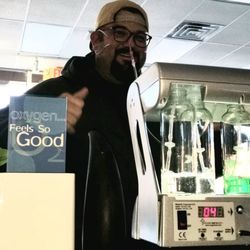 theBACKstop Massage & Oxygen Bar - theBACKstop Massage & Oxygen Bar - client getting a Journey at our Oxy-Bar