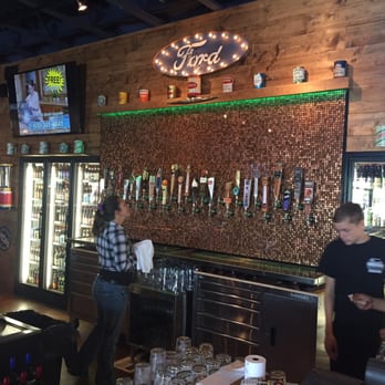 Ford's Garage - Penny Bar Draft Beer wall - Burgers Near Me - Brandon, Florida