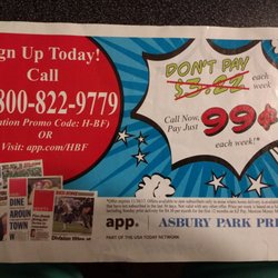 Asbury Park Press - Here is the promotion that I was told doesn't exist!