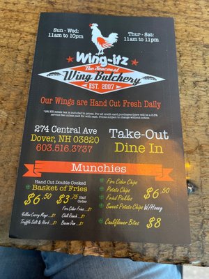 Menu photo 7 Wing Itz Dover, NH